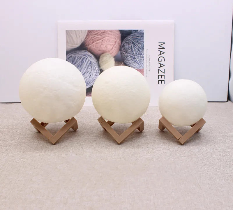 2022 Trending Lamp Creative 3D Print Galaxy Moon Lamp Led Night Light Battery Models Moon Decor Bedroom Lover Children Gift