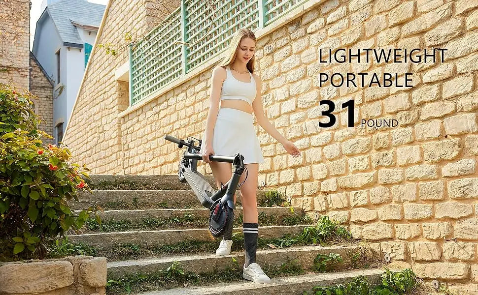 G5.0 Electric Scooter 36V 10.5AH High Capacity Battery 21Miles Long Range 19Mph 350 Motor 8.5Inch Tyres Foldable Escooter