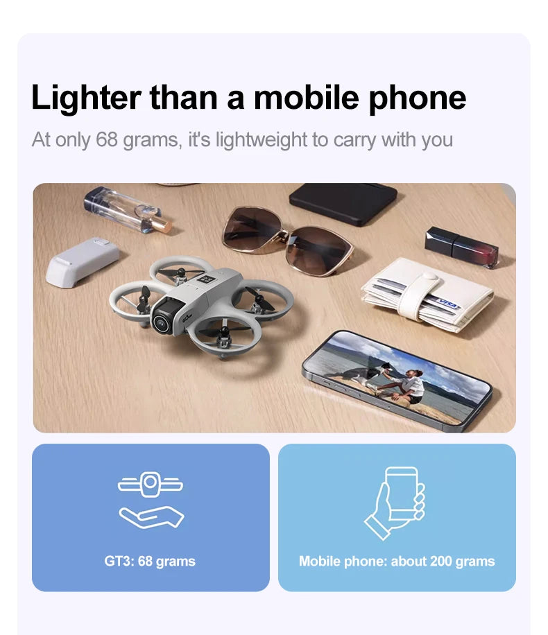 NEW Drones GT3 GPS 8K Professional HD 180° Dual Cameras 5G WIFI Brushless Motors Obstacle Avoidance FPV Foldable Quadcopter Toys